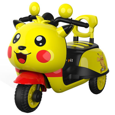 MP3 Música Canções Iluminação LED Brinquedos 6v Motos Elétricas Carro para Crianças Amarelo Azul Rosa