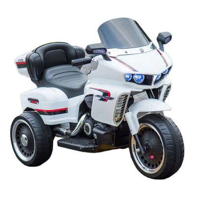 Crianças de plástico montam mini motocicleta com função de educação infantil e história em inglês