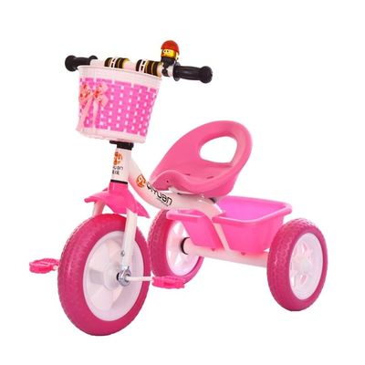 3 rodas triciclo crianças bicicleta com pedal para bebês 2-6 anos adequado