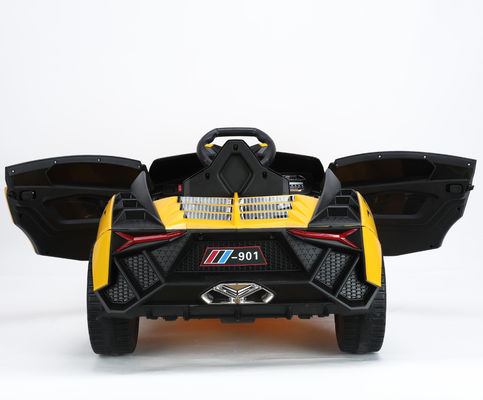 Unisex Crianças Elétricas Brinquedo Dual Portas Luz LED Quatro Rodas Carro de corrida 113X66X47cm