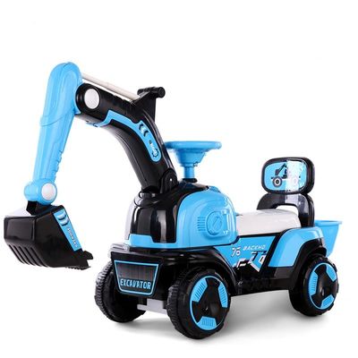 Excavadora elétrica para crianças Viajar de carro com luzes e música Brinquedos de excavadora para crianças