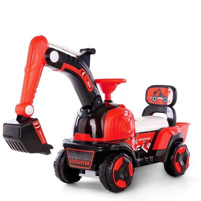 Excavadora elétrica para crianças Viajar de carro com luzes e música Brinquedos de excavadora para crianças