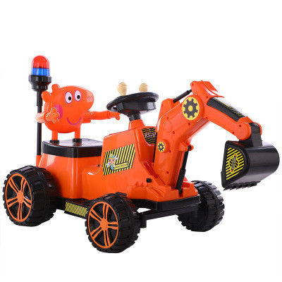 Tipo de plástico PP Excavadora infantil Engenharia elétrica Passeio de carro para crianças pequenas