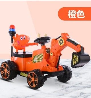 Tipo de plástico PP Excavadora infantil Engenharia elétrica Passeio de carro para crianças pequenas