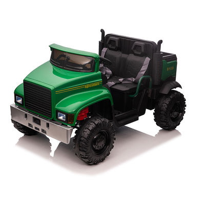 Criança 12V de condução elétrica em um trator de carro com balde traseiro Faixa etária de 2 a 4 anos VERDE NEGRO