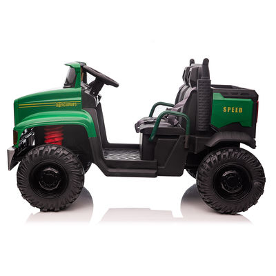 Criança 12V de condução elétrica em um trator de carro com balde traseiro Faixa etária de 2 a 4 anos VERDE NEGRO