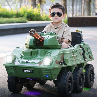 Tanque de brinquedos elétricos para crianças Jogos de bicicleta Tanque elétrico de brinquedos 12V 6X6 Rodas Tipo de plástico PP