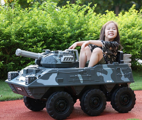 Tanque de brinquedos elétricos para crianças Jogos de bicicleta Tanque elétrico de brinquedos 12V 6X6 Rodas Tipo de plástico PP