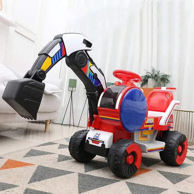 2023 Brinquedos elétricos para crianças Engenharia de escavadeiras Passeio de carro para crianças Plástico amarelo