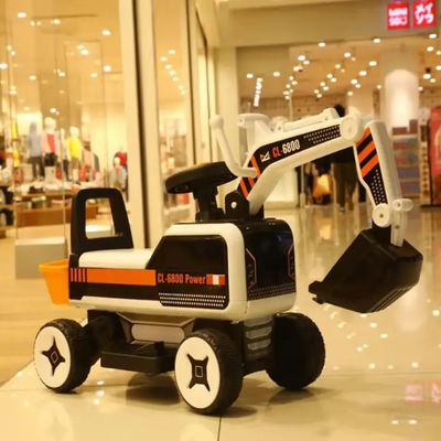 Excavadora elétrica a bateria de 6 V de plástico PP para crianças de 3 a 7 anos GW/NW 6.4KG/5.8KG