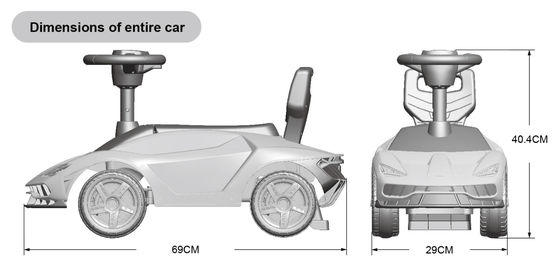 Tamanho do produto 69*29*40.4cm Scooter clássico Alimentado por bateria Crianças Ride On Car Direct