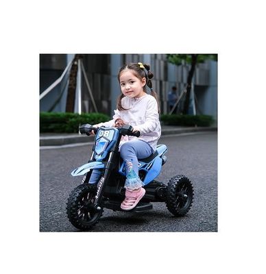 Crianças azuis viagem elétrica no carro com luzes e música Produto tamanho 86 * 50 * 56cm