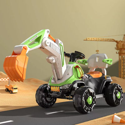 Faróis LED e Música Dinâmica 6v Electric Ride on Construction Truck Car for Kids