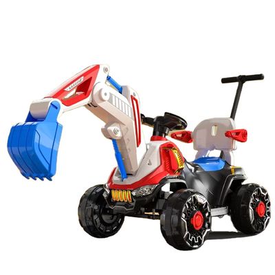 2.4G Bluetooth Controle remoto 6v Todo elétrico Passeio em caminhão de construção Carro para crianças