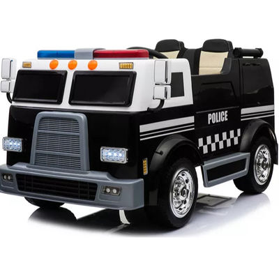 Bateria 12V/24V preto branco eléctrico passeio em carros de polícia de dois lugares para crianças