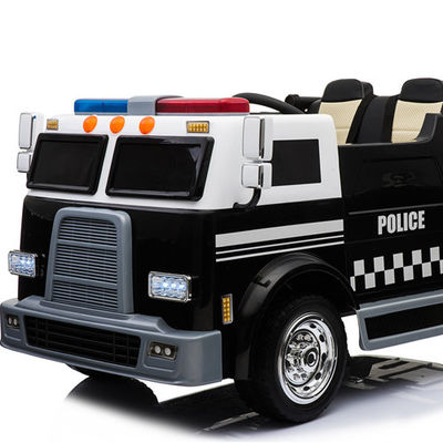 Bateria 12V/24V preto branco eléctrico passeio em carros de polícia de dois lugares para crianças