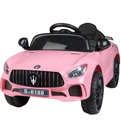 Pink Dual Drive Carro de brinquedo infantil com controle remoto 2023 Ride On 6v Carros Elétricos