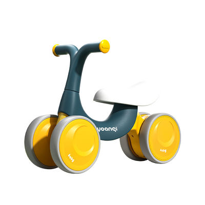 Carro de Balanço Baby Walker de Plástico Laranja com Patinagem de Roller Silenciosa e Design Verde