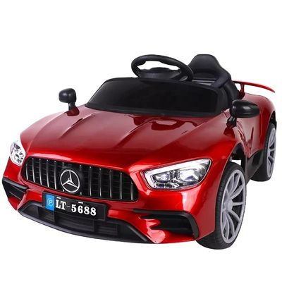 Bateria de 12 V Roda elétrica branca Carro de brinquedo com controle remoto e arranque de uma chave