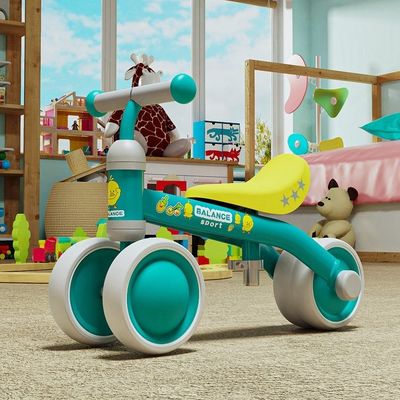2023 Plastic 2 em 1 Balance Bike Ride On Car With 4 Wheels para Scooter de Crianças Pequeninas