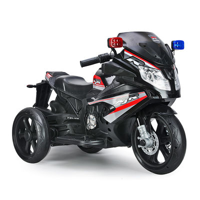 Três rodas elétricas de motocicleta fora de estrada para crianças em vermelho/branco/prateado/preto