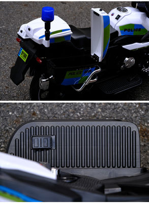 Três rodas elétricas de motocicleta fora de estrada para crianças em vermelho/branco/prateado/preto
