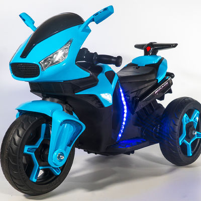 Ride On Toy Bateria infantil Motocicleta de três rodas Brinquedo eletrônico Vermelho/Branco/Azul