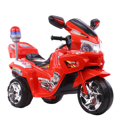 Big Seat Motocicleta elétrica infantil com lâmpada de música Bicicleta policial estilo clássico