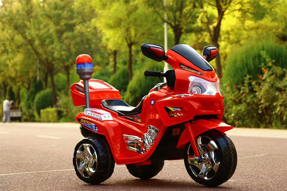 Big Seat Motocicleta elétrica infantil com lâmpada de música Bicicleta policial estilo clássico