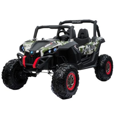 2.4G controle remoto UTV plástico 2 lugares grande 12V elétrico passeio em carro para crianças bateria quente
