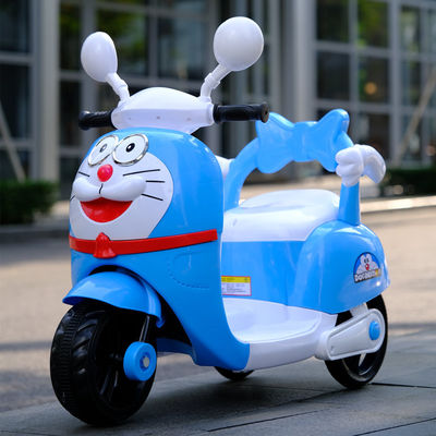 Moto elétrica de três rodas para crianças unisex com iluminação fresca