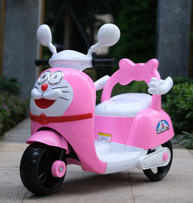 Moto elétrica de três rodas para crianças unisex com iluminação fresca