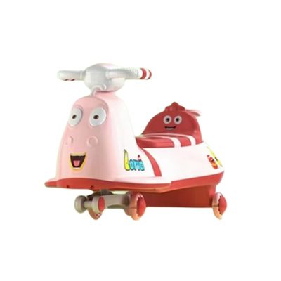 Quatro rodas à prova de reviravolta Scooter rosa para crianças Balance Bike Ride on Car for Baby
