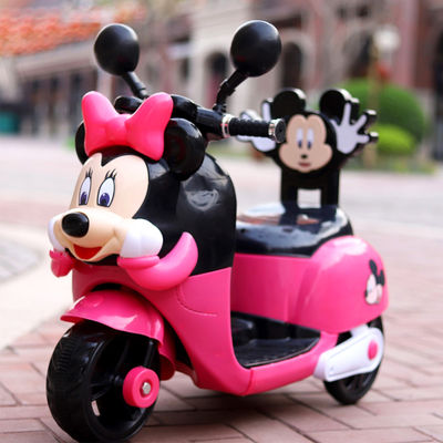 Carro de moto elétrico de 6 volts para meninas de 2 a 4 anos de idade brinquedo de bicicleta