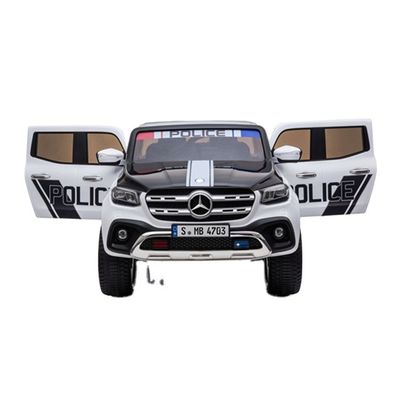 Tamanho de embalagem 142*77*40.5 2.4G Controle remoto 2 lugares 12V Licenciado Policial Passear em carro para crianças