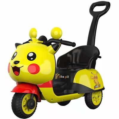 MP3 Música Canções Iluminação LED Brinquedos 6v Motos Elétricas Carro para Crianças Amarelo Azul Rosa