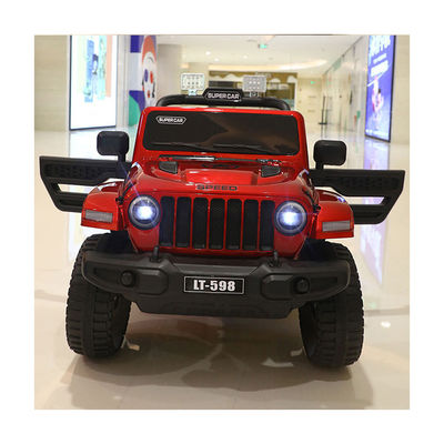 Carrinho de brinquedo recarregável vermelho 12v 4 Wheel Light Elétrico 2 lugares