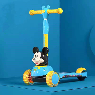 Carrinho de bicicleta de plástico para crianças com música e função de dobragem