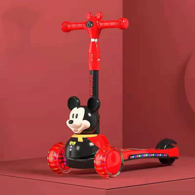 Carrinho de bicicleta de plástico para crianças com música e função de dobragem