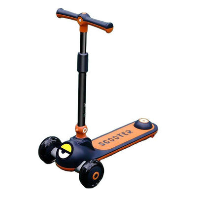 Assento de couro macio dobrável de um botão 3 rodas de passeio em scooter carro para crianças e durável