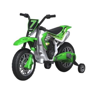 Carro de moto elétrico de 12 V para crianças com música e material plástico de roda auxiliar