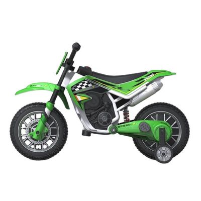 Carro de moto elétrico de 12 V para crianças com música e material plástico de roda auxiliar