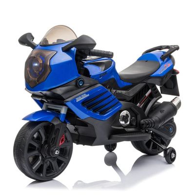 Moto elétrica para crianças MP3 Iluminação e rodas auxiliares 6v 12v Bateria