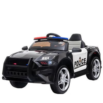 Carro de Polícia Elétrico de 12 V para Crianças Faixa Etária 2-4 Anos Com Luz de Aviso de Controle Remoto e Megafone 2023