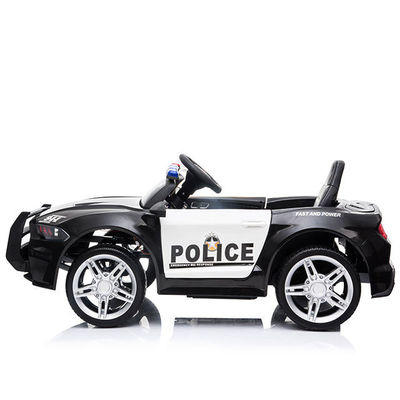 Carro de Polícia Elétrico de 12 V para Crianças Faixa Etária 2-4 Anos Com Luz de Aviso de Controle Remoto e Megafone 2023