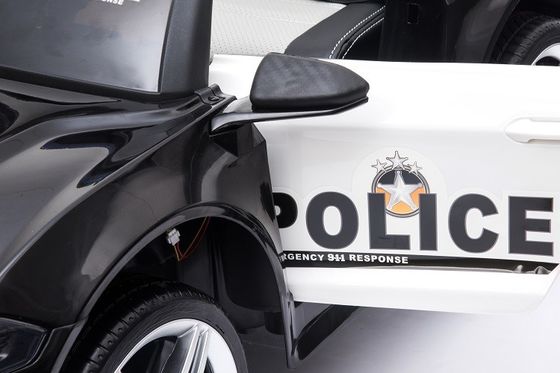 Viagem por controle remoto em carro de polícia elétrico de 12 V para crianças e faixa etária de 2 a 4 anos 2023