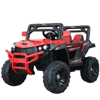 Um botão de arranque bebê eléctrico passeio em carro de brinquedo para crianças 4 rodas veículo de brinquedo elétrico