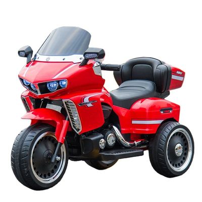 Crianças de plástico montam mini motocicleta com função de educação infantil e história em inglês