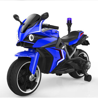 Um toque de arranque 12V Elétrico Ride On Car Kids Polícia Brinquedos de motocicleta com luzes da polícia