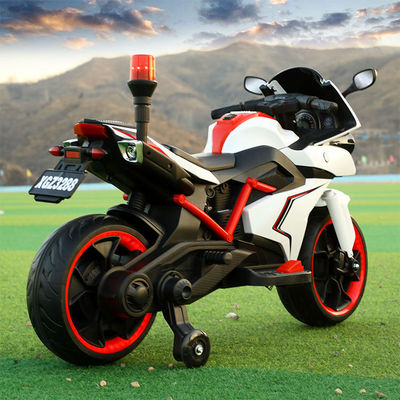 Um toque de arranque 12V Elétrico Ride On Car Kids Polícia Brinquedos de motocicleta com luzes da polícia
